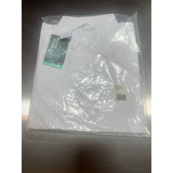 Royal Robbins Expedition Stretch 3/4 Sleeve Womens White UV50 Large NWT - Picture 2 of 6